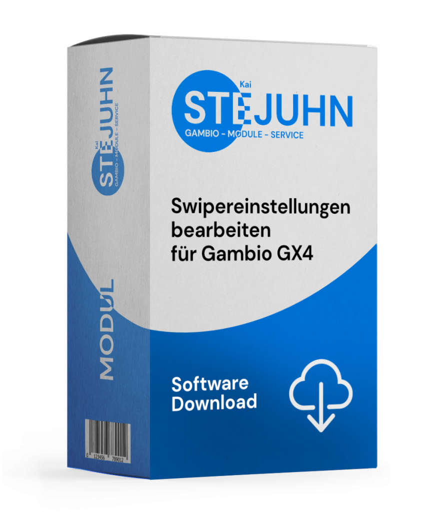 Verkaufsbox Swipereinstellungen